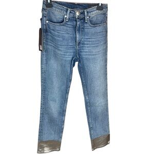 rag & bone Blue Ankle Cropped Jeans